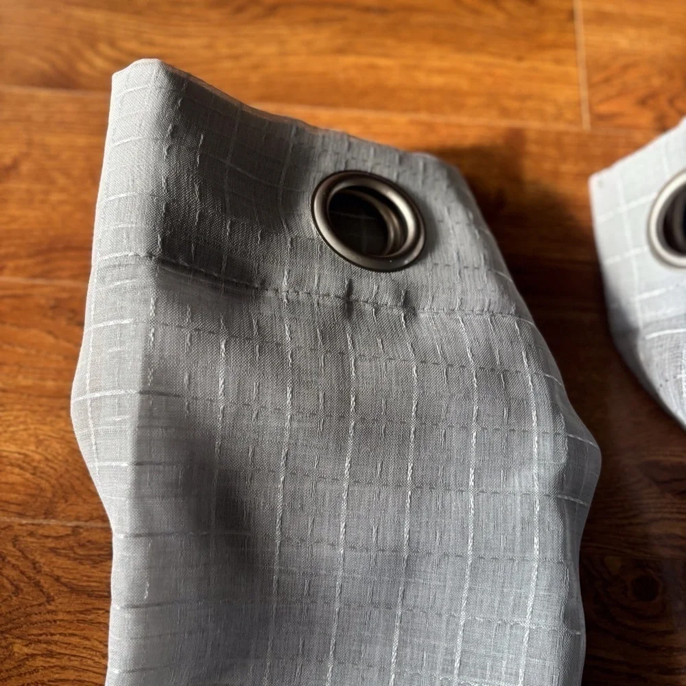 Gray Grommet Curtain Panels set of 2